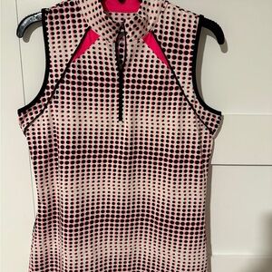 Tail White Label Sleeveless Golf Polo Sz Medium